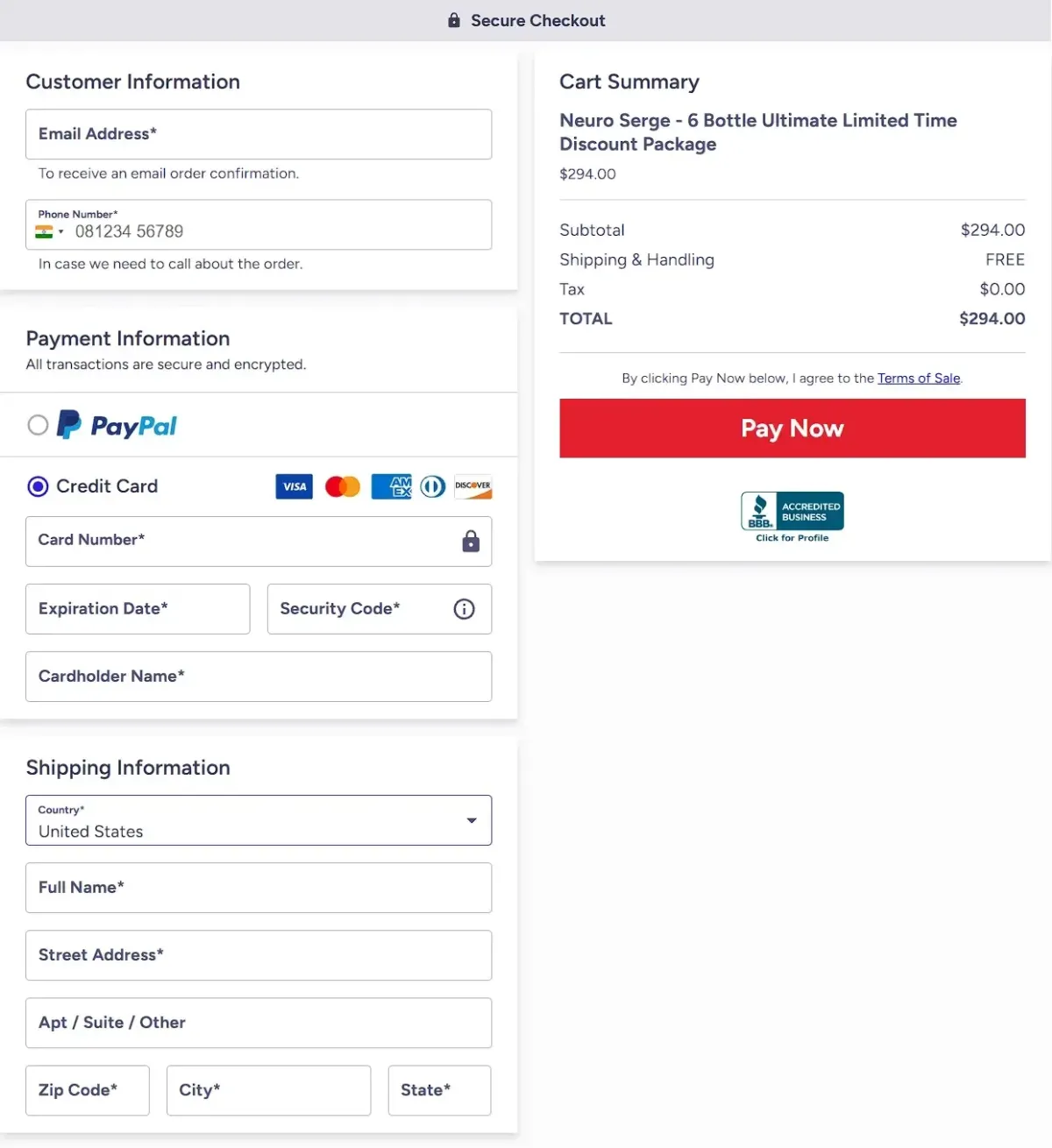 neuro-serge-order-page